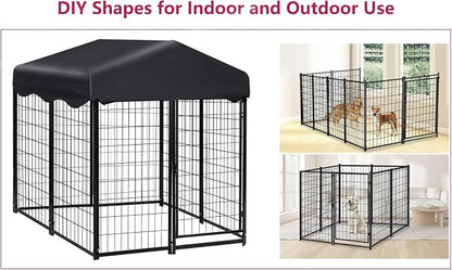 Dog Kennel Outdoor, 4.5' x 4' x 4' Outside Dog Kennel - Image 9