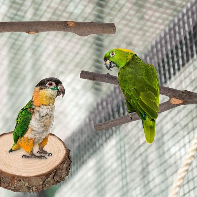 36 PCS Bird Perches Stand Toy, Natural Wood Parrot Perch Stand Bird Cage - Image 5