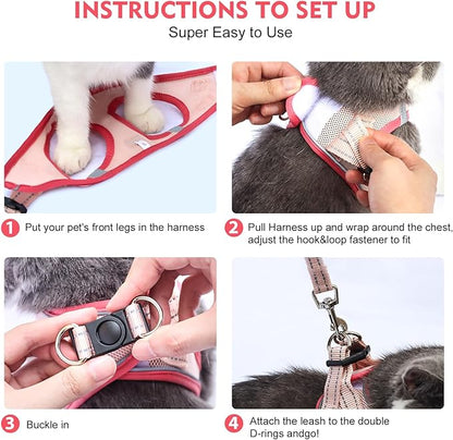 Cat Harness and Leash Set, Soft and Breathable Vest - Image 4