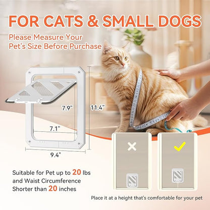LIBBEPET Cat Door for Screen Door, Lockable Cat Screen Door for Cats & Small - Image 4