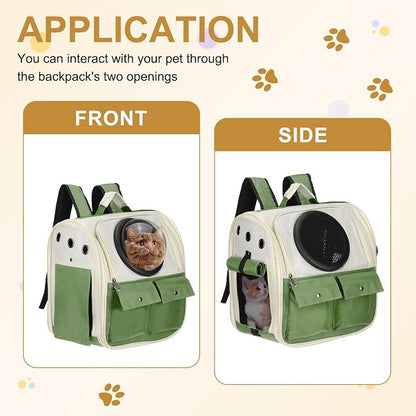 Pet Backpack Carrier, Portable and Ventilated, Oxford Cloth, Dogs Cats and - Image 5