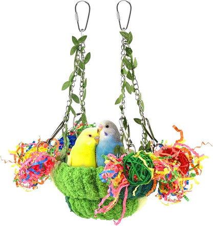 KATUMO Conure Nest, Bird Breeding Bed Cockatiel Snuggle Nest Parakeet Swing Bed by KATUMO