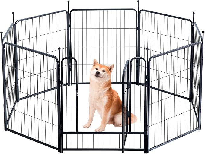 Dog Playpen, Portable Outdoor Dog Fence, Dog Playpen by XDPET