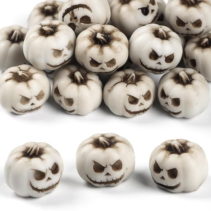 Uniclife 20 Pcs Halloween Mini Pumpkin Decorations, Halloween Fish Tank Decor by UnicLife