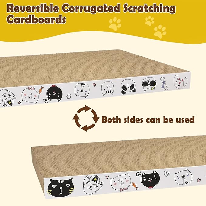 3 Pack Cardboard Cat Scratcher Refill Cat Scratch Pad Durable Cat Scratchers - Image 6
