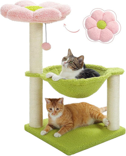 Flower Cat Tree, Large Hammock for Indoor Small Cats, Cute Cat Tree by MUTTROS