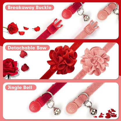 azuza 2 Pack Cat Collar Floral - Image 7