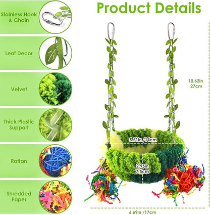 KATUMO Bird Nest, Conure Breeding Bed Parrotlet Snuggle Nest Lovebird Bed Bird - Image 2