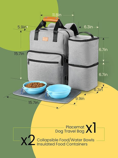 Dog Travel Bag All-in-One Set: DELOMO 25L Airline Approved Dog Travel Backpack - Image 3