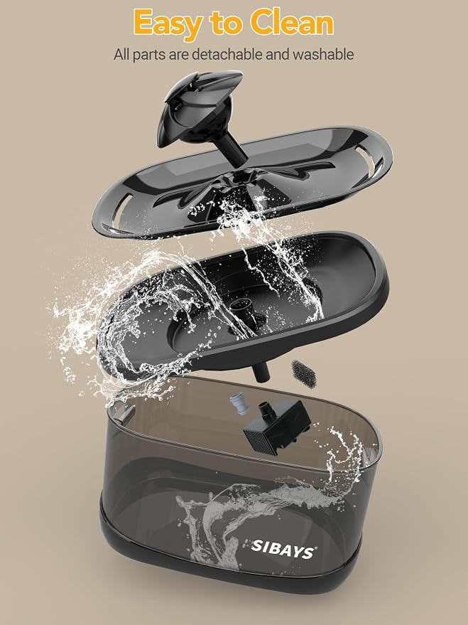 SIBAYS 9.5L/2.5Gal Dog Water Fountain, 3 Flow Modes Automatic Pet Water Fountain - Image 9