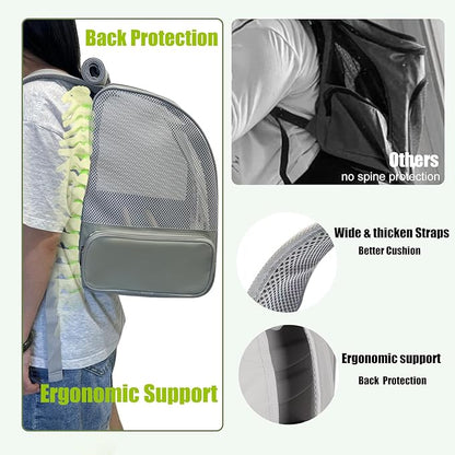 Bird Backpack Carrier with Front Zipper Opening, Portable Bird Travel Carrier - Image 5