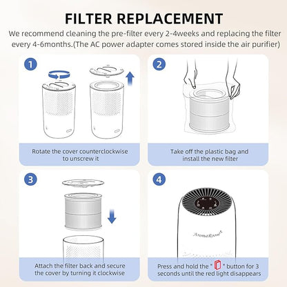Air Purifiers for Home Bedroom, AromaRoom H13 HEPA Air Purifier Filter for - Image 2