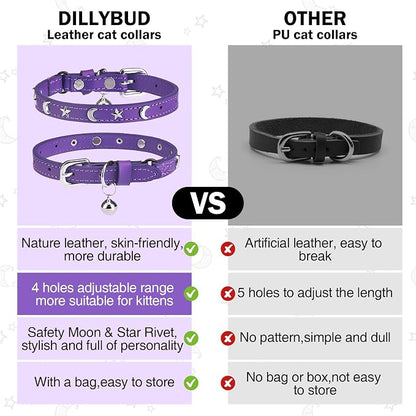 Leather Cat Collars for Boy Girl Cats - Image 5