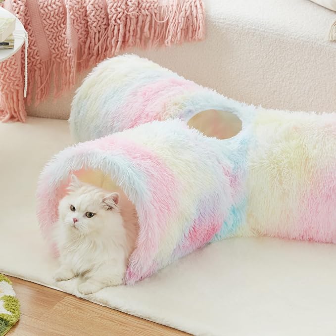 Tempcore Plush Pet Cat Tunnel Tube Cat Toys 3 Way Collapsible, Tunnels - Image 5