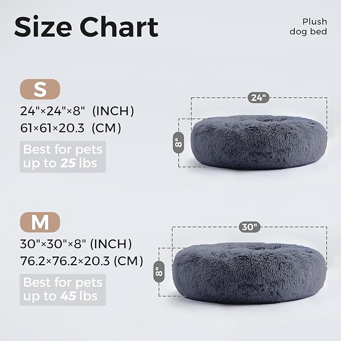 WESTERN HOME WH Calming Dog & Cat Bed, Anti-Anxiety Donut Cuddler Warming Cozy - Image 4
