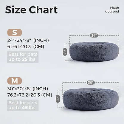 WESTERN HOME WH Calming Dog & Cat Bed, Anti-Anxiety Donut Cuddler Warming Cozy - Image 4