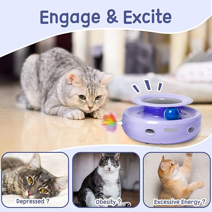 ORSDA Cat Toys, 2-in-1 Interactive Cat Toys - Image 4