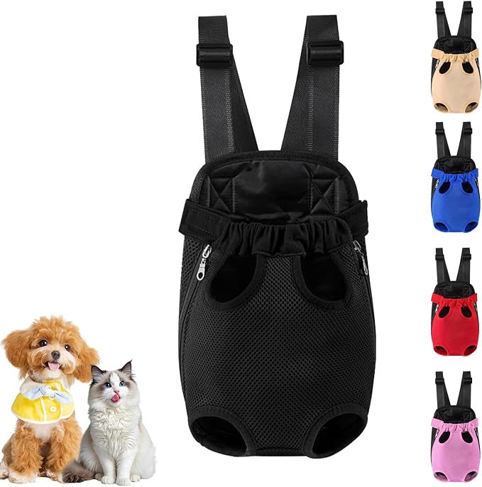 Dog Carrier Backpack, Adjustable Puppy Front Carrier Backpack, Ventilated Dog by nulala