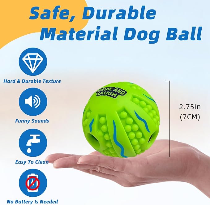 Spiky Interactive Dog Toys Ball, Shaking - Image 4
