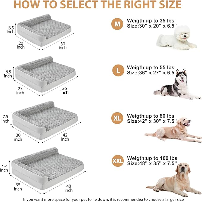 BFPETHOME Orthopedic Dog Beds for Large Dogs-Waterproof Sofa Dog Bed - Image 4
