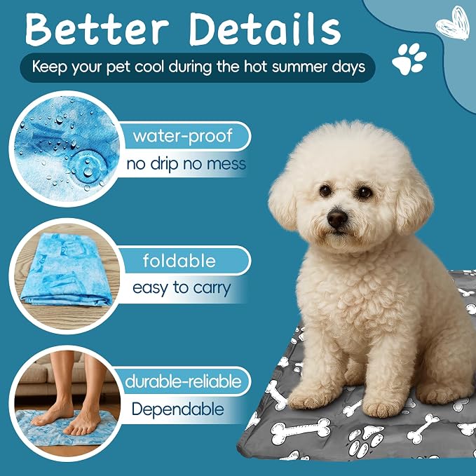 Cooling Pad for Large Dog, Instant Pet Cool Mat, Comfortable Cool Pet Mat for - Image 2