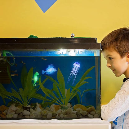 Patelai 8 Pcs Glow in The Dark Fish Tank Decorations Silicone Floating - Image 4