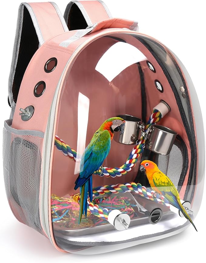 Bird Backpack Carrier, Travel Bird Cage by SSAWcasa