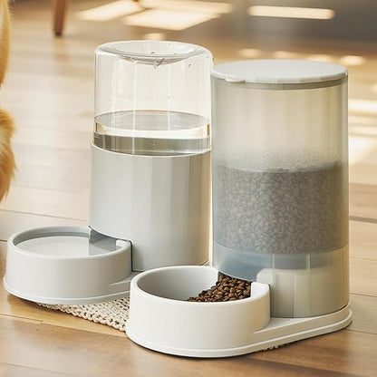 Gravity 3.8L Automatic Pet Waterer and Feeder Bundle Set by HANAMYA