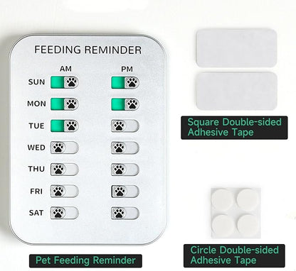 Dog Feeding Reminder, Magnetic OR Double Sided Adhesive Application, AM/PM - Image 7