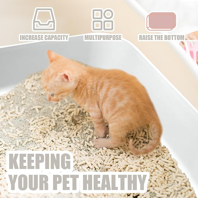 Small Litter Box, Plastic Kitten Litter Box, 13.9 x 9.8 x 3 Inch Open Litter Box - Image 5