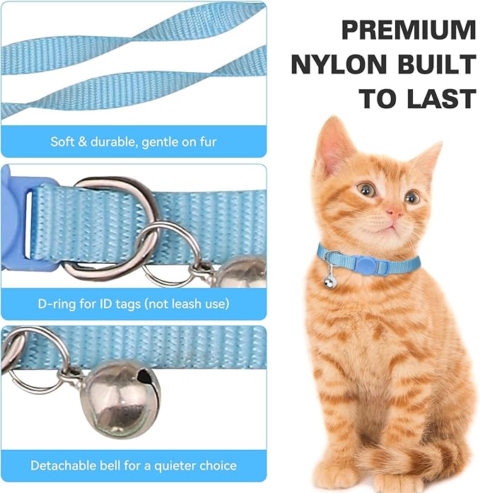 16 PCS Breakaway Cat Collars, Kitten Collar - Image 5