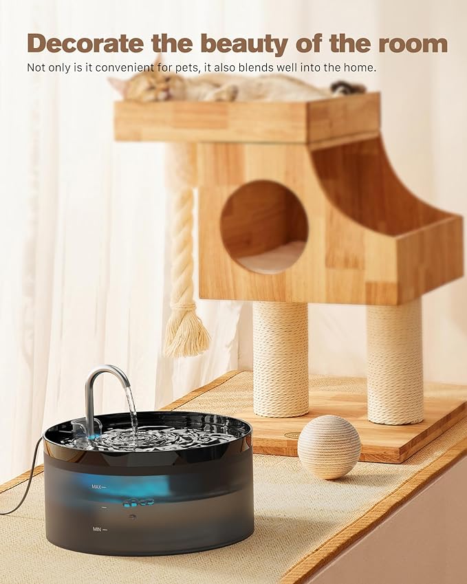 Cat Water Fountain: 108oz/3.2L Cat Fountain Super Silent Pet Drinking Dispenser - Image 2