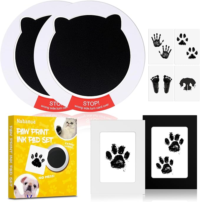 Nabance Inkless Paw Print Kit for Dogs, Cats by WelcometoNabance