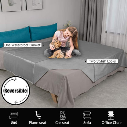 Ameritex Pet Bed Blanket Reversible 100% Waterproof Velvet Super Soft - Image 2