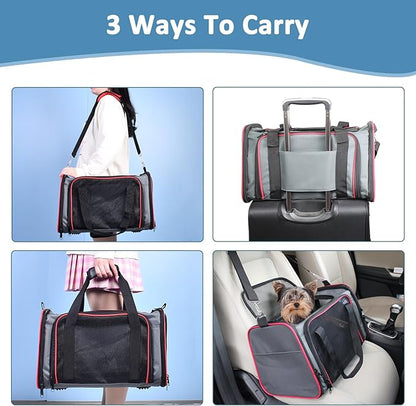 Soft-Sided Kennel Pet Carrier for Small Dogs, Airline Approved Cat Carriers Dog - Image 6