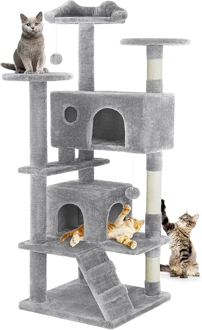 54 Inches Cat Tree Tower for Indoor Cats, Cat Tree Tower Condo by SimpleDeluxe