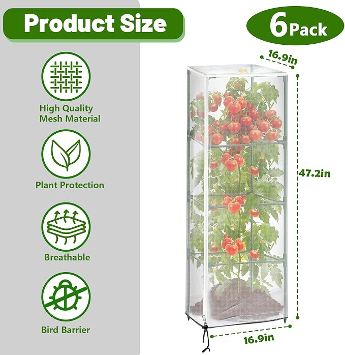 6 Pack 16.9 * 16.9 * 47.2inch Plant Cover - Image 2
