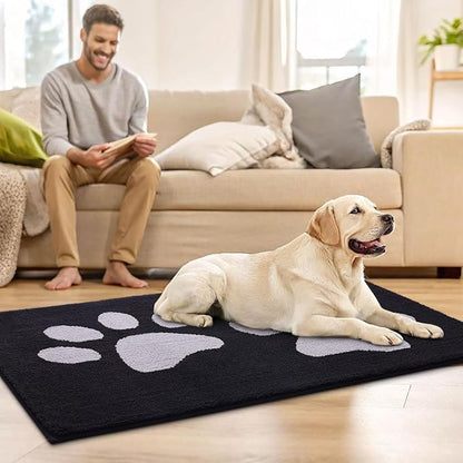 Buganda Dog Door Mat for Muddy Paws, Absorbent Dirt Trapper Washable Indoor - Image 8