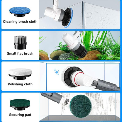 AQQA 8-in-1 Electric Aquarium Cleaning Kit IPX9 Waterproof Cordless - Image 5