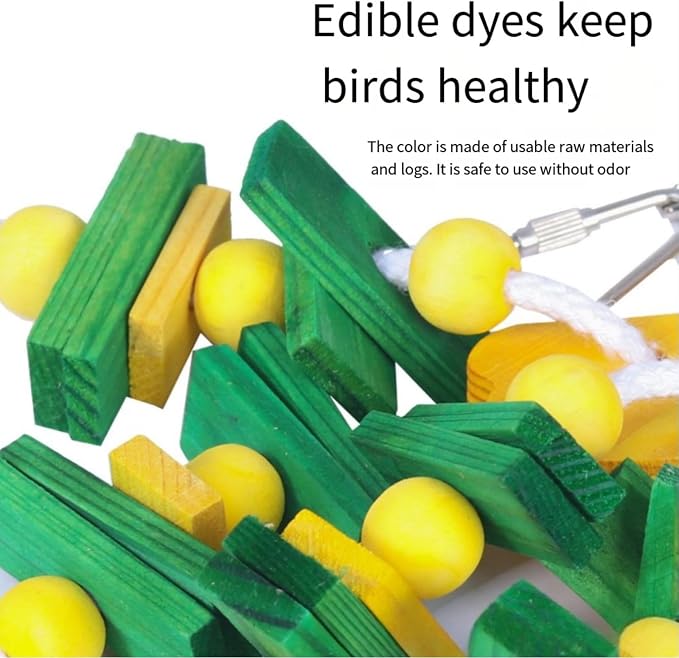 Natural Wood Parrot Toys Set of 6 Pieces - Image 8