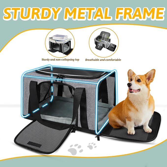 Petskd Pet Carrier 17x13x9.5 Southwest Airline Approved, Pet Travel Carrier Bag - Image 6
