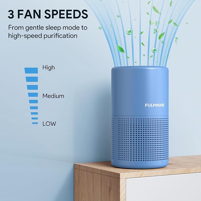 FULMINARE Air Purifiers for Home Bedroom H13 HEPA Air Purifier, 3 Speeds - Image 5