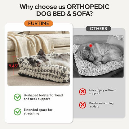 FURTIME Orthopedic Dog Beds Large Sized Dog, XXL Washable Memory Foam Pet Couch - Image 3