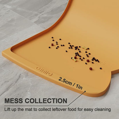 OHMO Dog Food Mat w/Residue Collection Pocket Silicone Pet Feeding Mat - Image 3