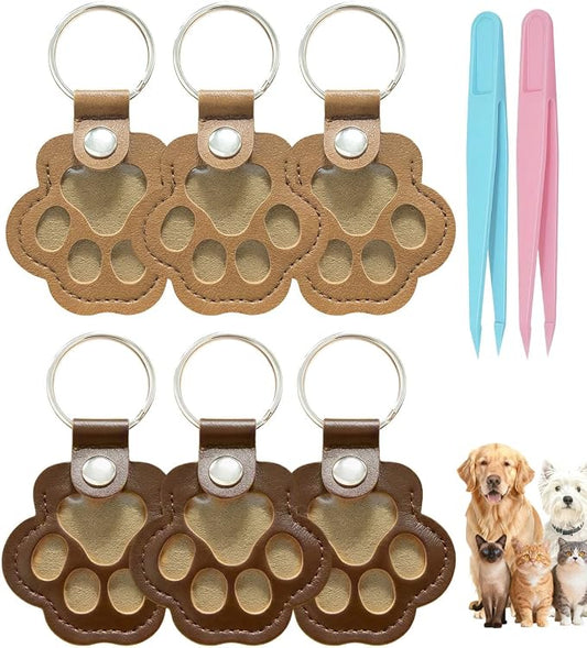 Paw Dog Hair Keychain by Unknown