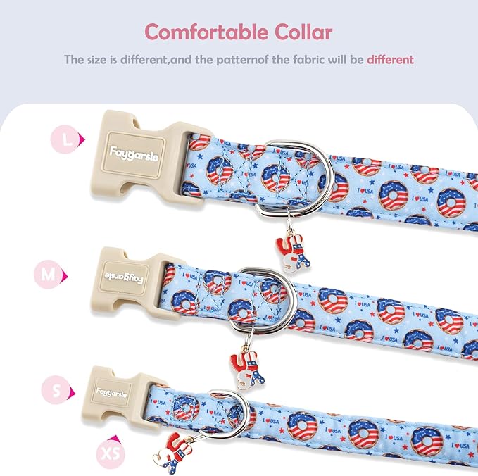 Faygarsle Patriotic Dog Collar, 4th of July Design, American Flag Pattern - Image 5