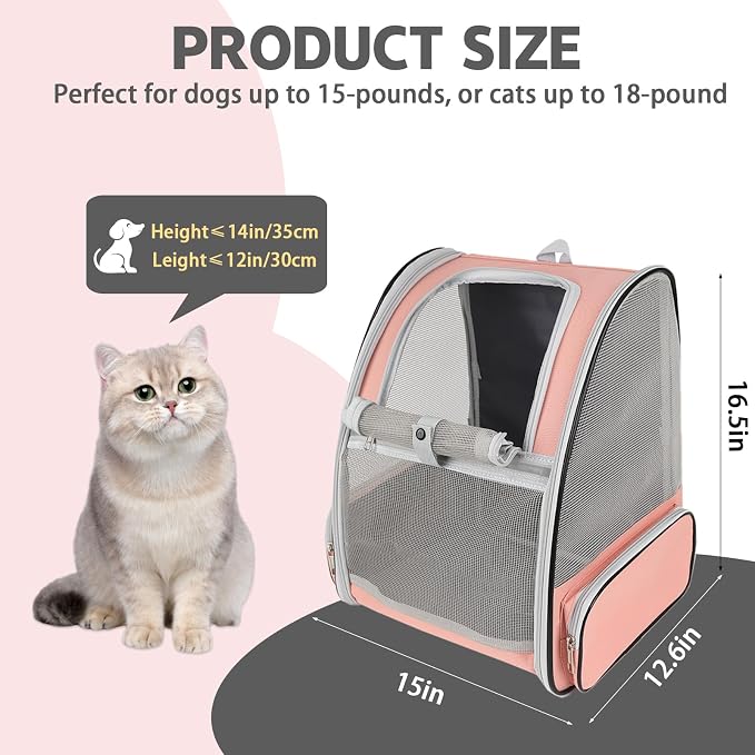 Cat Backpack Carrier, Pet Carrier Airline Approved - Image 2