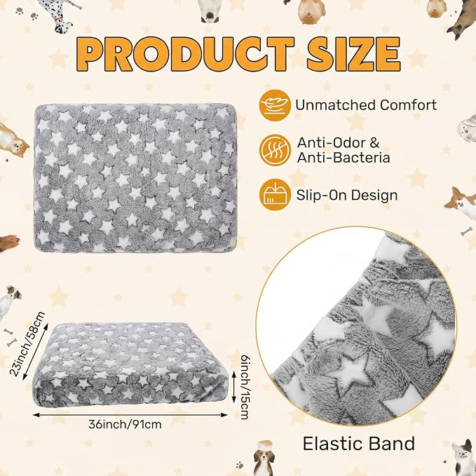 Youyole Large Washable Rectangle Dog Bed Cover Replacement Waterproof 36 x 23 x - Image 2