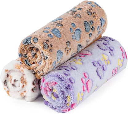 Dono 1 Pack 3 Dog Blankets, Soft Fluffy Fleece Pet Blanket Warm Sleep Mat Paw - Image 3