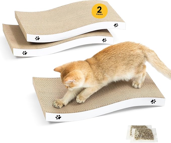 Cat Scratcher, Durable Scratch Pad, Corrugated Cardboard Scratching Board by Conlun